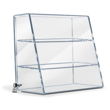 Acrylic Slanted-Front Straight Shelf Case - Braeside Displays