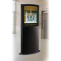 Curviso® Floor Literature Kiosk, Black - Braeside Displays