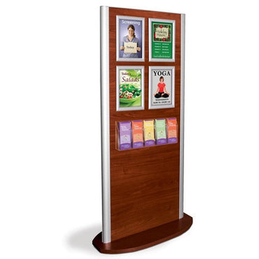 Kensington Information Kiosk with Four Sign Frames and 5 Pocket Holder - Braeside Displays