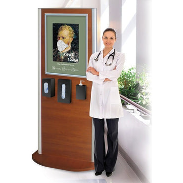 Ravinia Hygiene Station with Tamper Resistant Dispensers - Braeside Displays