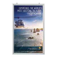 Slide-In Poster Frame, 24" x 36", Silver, Double Sided - Braeside Displays