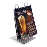 Tabletop Menu Flip Chart, Wide Ring - Braeside Displays