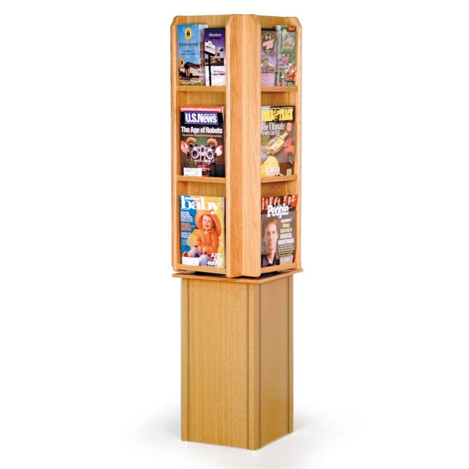 12 POCKET MAGAZINE / 24 POCKET BROCHURE ROTATING FLOOR DISPLAY - Braeside Displays