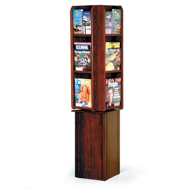 12 POCKET MAGAZINE / 24 POCKET BROCHURE ROTATING FLOOR DISPLAY - Braeside Displays