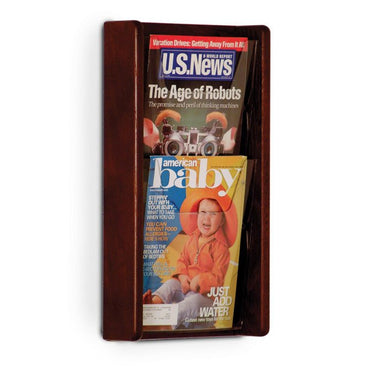 2 POCKET SLANTED MAGAZINE WALL RACK - Braeside Displays