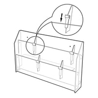 2-TIER OPEN SHELF BROCHURE CENTER, 18-1/2" WIDE - Braeside Displays