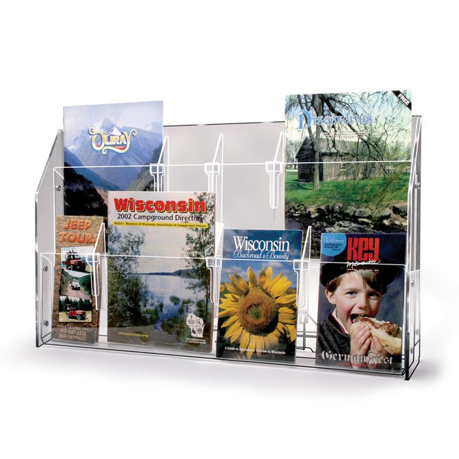 2-TIER OPEN SHELF BROCHURE CENTER, 18-1/2" WIDE - Braeside Displays