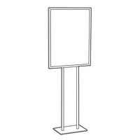 22" x 28" Economy Double-Stem Poster Stand, Black - Braeside Displays