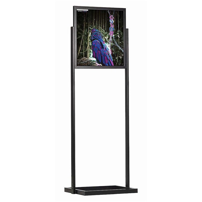 22" x 28" Economy Floor Poster Stand, Black - Braeside Displays