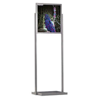 22" x 28" Economy Floor Poster Stand, Silver - Braeside Displays