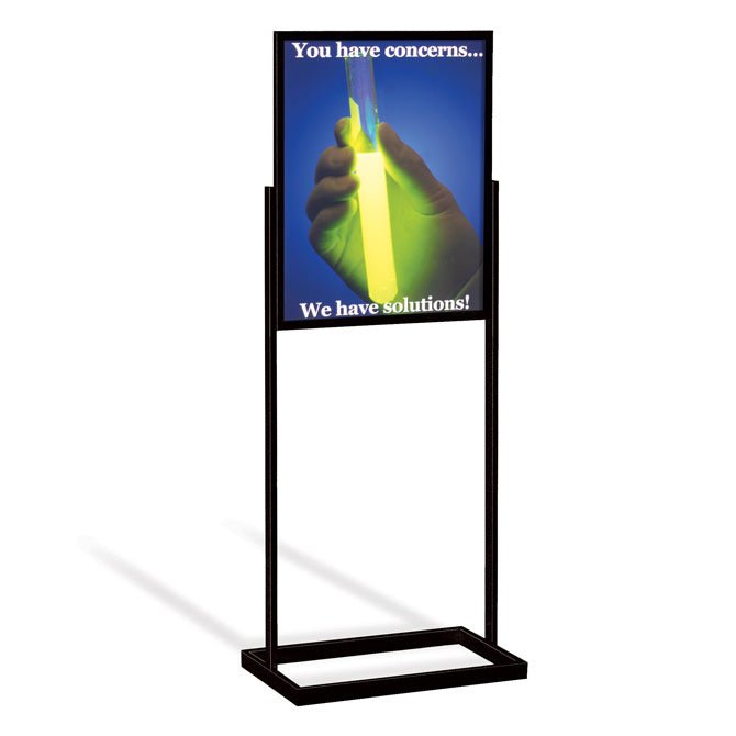 22" x 28" Rectangular Tube Poster Stand, Black - Braeside Displays