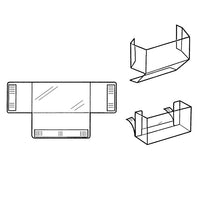 3-1/2" X 1-1/2" PEEL & STICK BUSINESS CARD POCKET, UNFOLDED - Braeside Displays