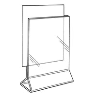 3-1/2" X 5" ACRYLIC TOP LOADING DOUBLE SIDED SIGN HOLDER - Braeside Displays