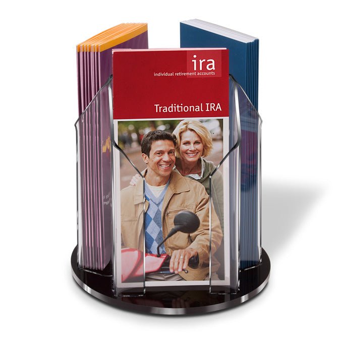 3 POCKET ROTATING BROCHURE HOLDER - Braeside Displays