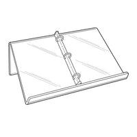 3-RING BINDER STAND, CLEAR ACRYLIC - Braeside Displays