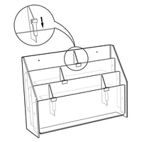 3-TIER OPEN SHELF BROCHURE CENTER, 18-1/2" WIDE - Braeside Displays