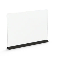 31.5" x 23.5" Two-Part Countertop Sneeze Guard, Protective Cashier Safety Shield - Braeside Displays