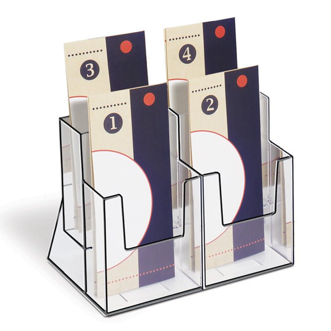 4 POCKET 2-TIER TRI-FOLD HOLDER - Braeside Displays