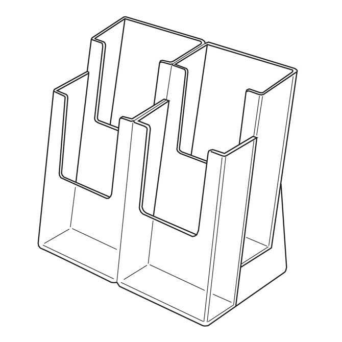 4 POCKET 2-TIER TRI-FOLD HOLDER - Braeside Displays