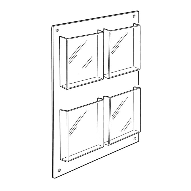 4 POCKET MAGAZINE WALL RACK - Braeside Displays