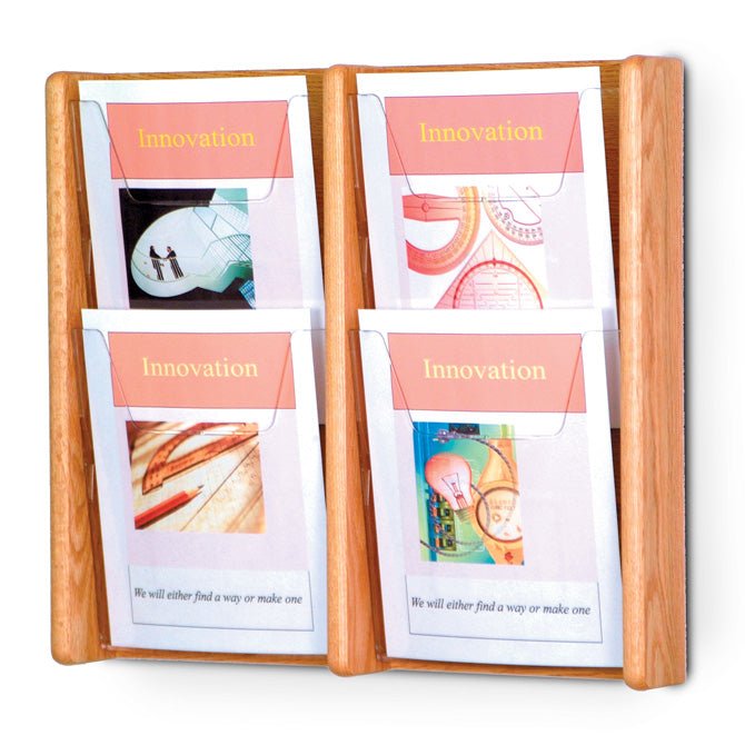 4 POCKET SLANTED MAGAZINE WALL RACK - Braeside Displays