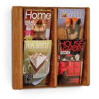 4 POCKET SLANTED MAGAZINE WALL RACK - Braeside Displays