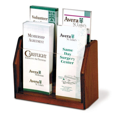 4 POCKET WOODEN LITERATURE COUNTER DISPLAY - Braeside Displays