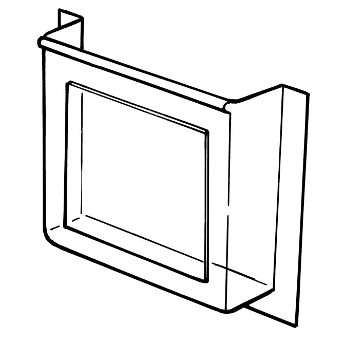 4" X 4-1/2" PEEL & STICK POCKET, EXTERNAL FLANGE - Braeside Displays