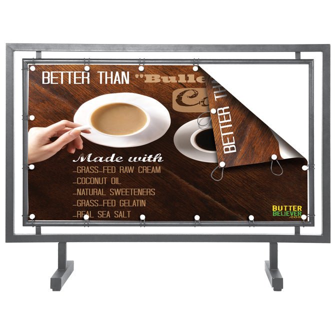 42" x 24" Outdoor Banner Frame - Braeside Displays