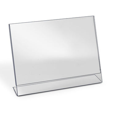 5-1/2" X 3-1/2" ACRYLIC SLANT BACK SIGN HOLDER - Braeside Displays