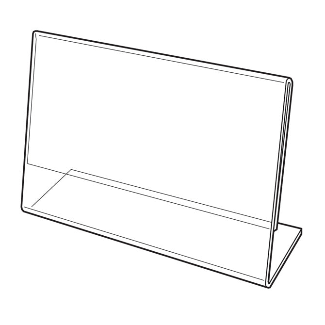 5-1/2" X 3-1/2" ACRYLIC SLANT BACK SIGN HOLDER - Braeside Displays