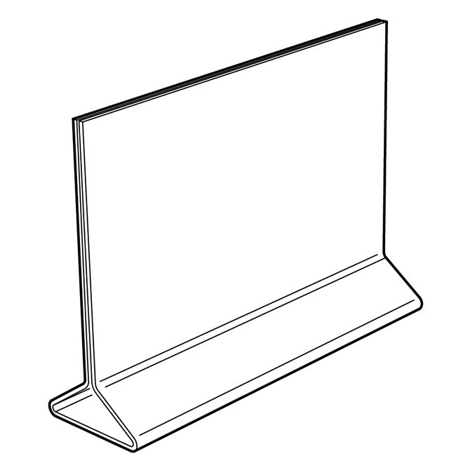 5-1/2" X 3-1/2" ACRYLIC TOP LOADING DOUBLE SIDED SIGN HOLDER - Braeside Displays