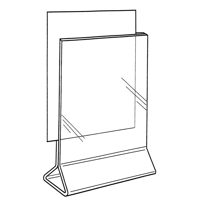 5-1/2" X 7" ACRYLIC TOP LOADING DOUBLE SIDED SIGN HOLDER - Braeside Displays