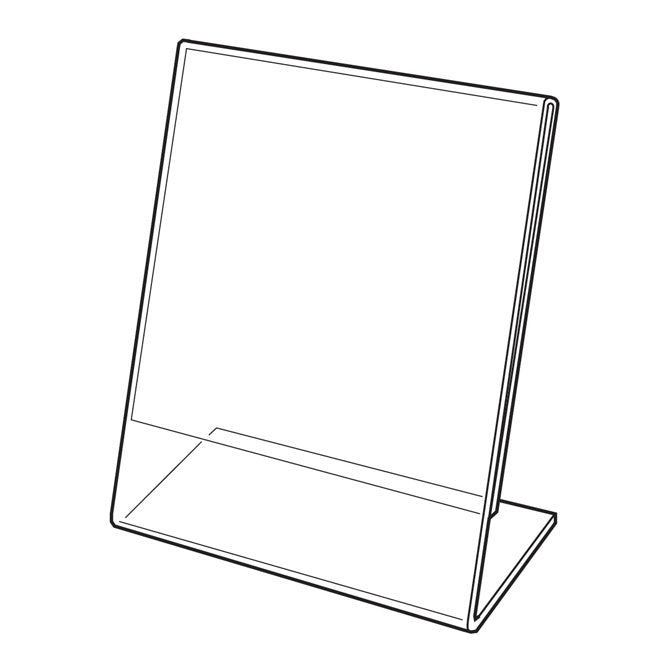 5-1/2" X 8-1/2" ACRYLIC SLANT BACK SIGN HOLDER - Braeside Displays