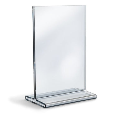 5-1/2" X 8-1/2" ACRYLIC TOP LOADING DOUBLE SIDED SIGN HOLDER - Braeside Displays