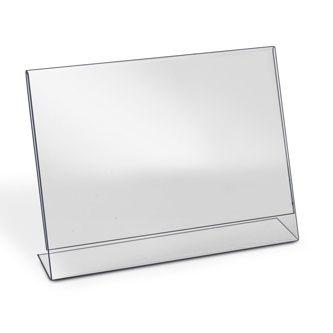 5" X 3-1/2" ACRYLIC SLANT BACK SIGN HOLDER - Braeside Displays