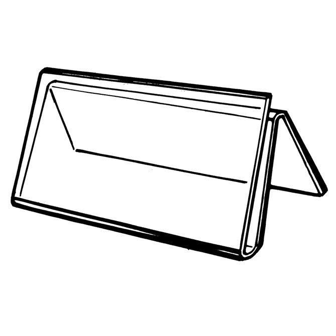 5" X 3" ACRYLIC TOP LOADING SLANT BACK SIGN HOLDER - Braeside Displays