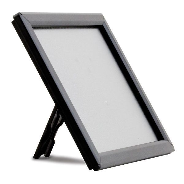 5" x 7" Convertible Sign Snap Frame, Black, Optional Counter Support - Braeside Displays