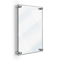 5.5" X 8.5" DELUXE ACRYLIC STANDOFF WALL FRAME, CLEAR - Braeside Displays