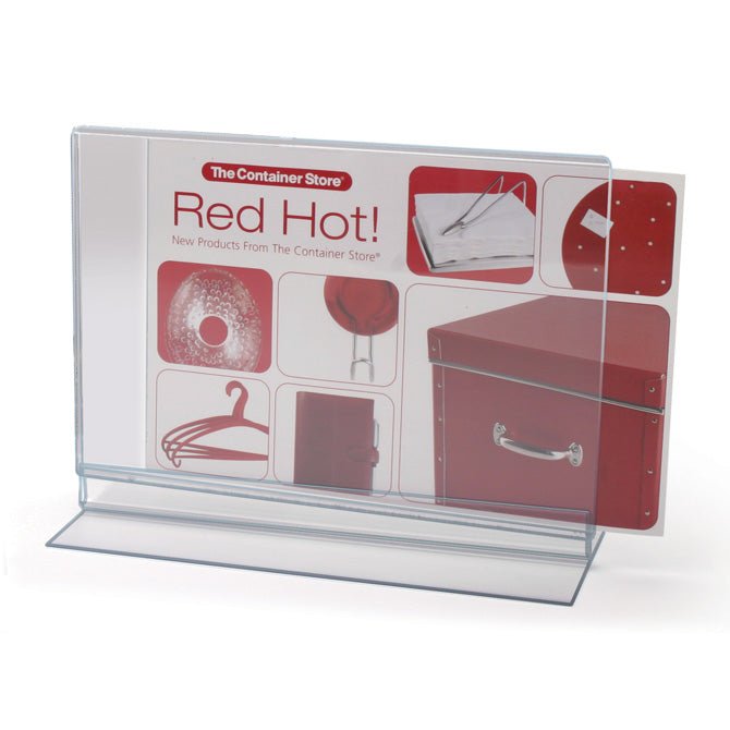 6" EXTRA WIDE CLEAR CARD HOLDER - Braeside Displays