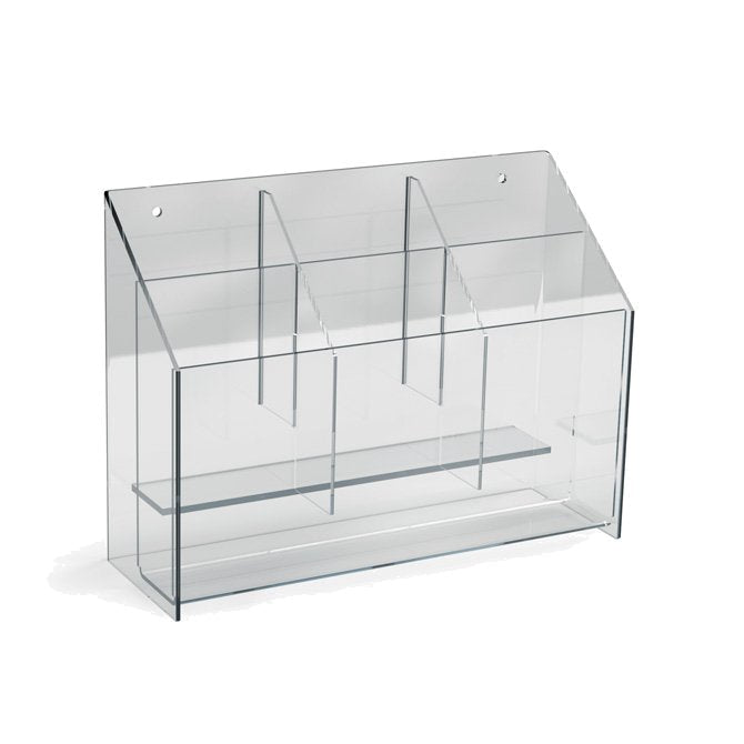 6 POCKET 2-TIER ACRYLIC TRI-FOLD HOLDER - Braeside Displays