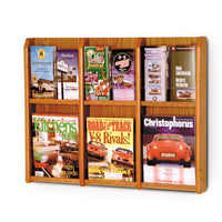 6 POCKET MAGAZINE / 12 POCKET BROCHURE WALL DISPLAY WITH DIVIDERS - Braeside Displays