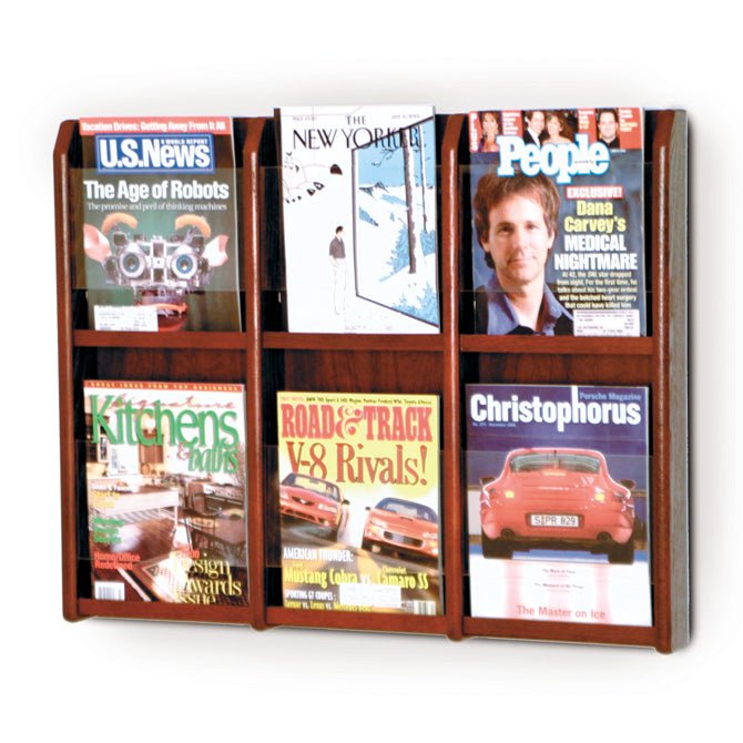 6 POCKET MAGAZINE WALL DISPLAY - Braeside Displays