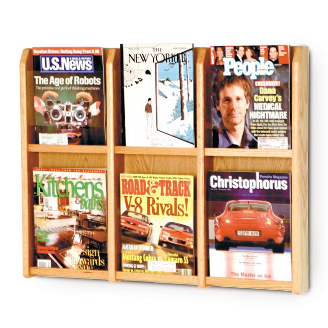 6 POCKET MAGAZINE WALL DISPLAY - Braeside Displays