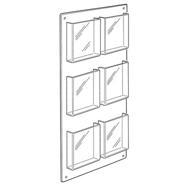 6 POCKET MAGAZINE WALL RACK, VERTICAL - Braeside Displays