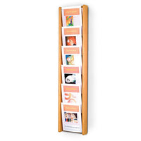 6 POCKET SLANTED VERTICAL MAGAZINE WALL RACK - Braeside Displays