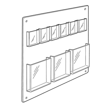 6 POCKET TRI-FOLD, 3 POCKET MAGAZINE WALL RACK - Braeside Displays