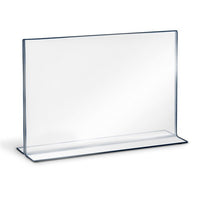 6" X 4" ACRYLIC BOTTOM LOADING DOUBLE SIDED SIGN HOLDER - Braeside Displays