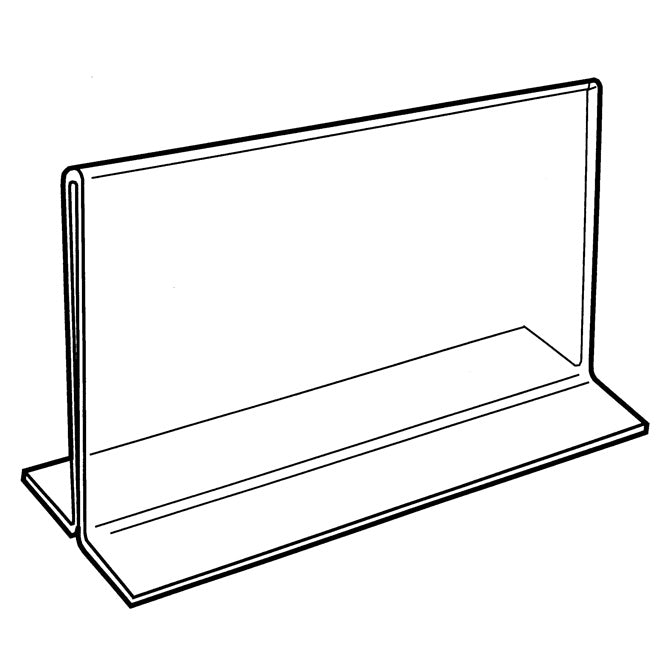 6" X 4" ACRYLIC BOTTOM LOADING DOUBLE SIDED SIGN HOLDER - Braeside Displays