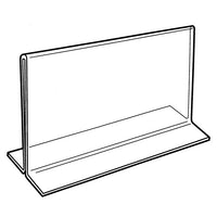 6" X 4" ACRYLIC BOTTOM LOADING DOUBLE SIDED SIGN HOLDER - Braeside Displays